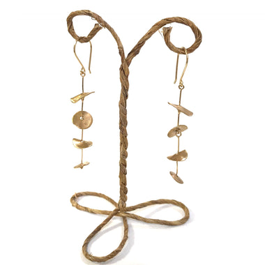 Simple cascade disc earrings