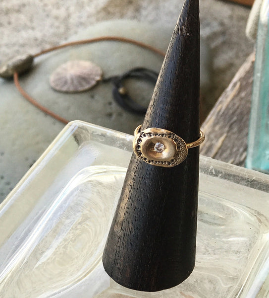 Sea Urchin Ring with Stone