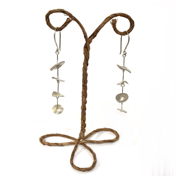 Simple cascade disc earrings