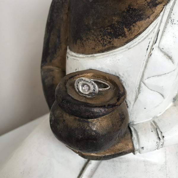 Sea Urchin Ring with Stone