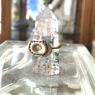 Sea Urchin Ring with Stone