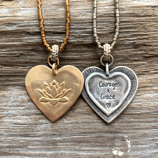 Lotus Heart on Seed Beads