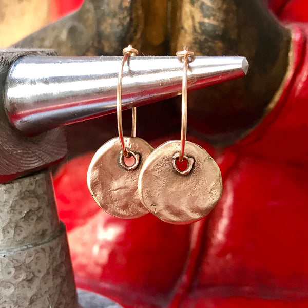 Organic Disc Earrings