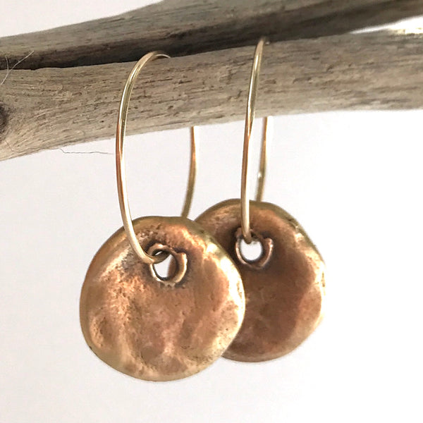 Organic Disc Earrings