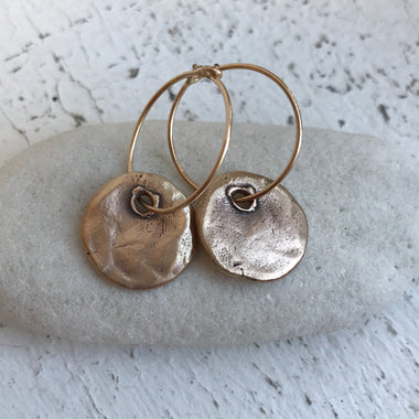Organic Disc Earrings