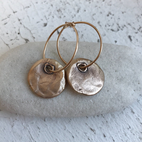 Organic Disc Earrings