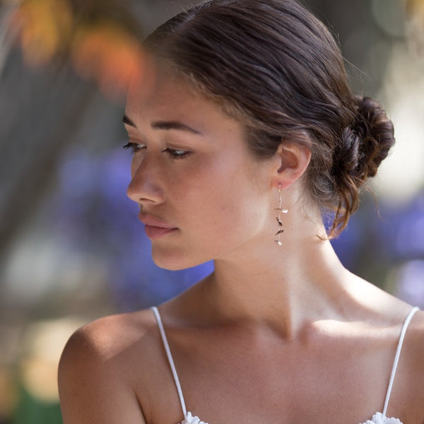 Simple cascade disc earrings