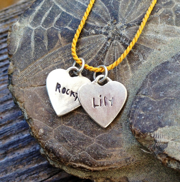 mini custom hand print necklace