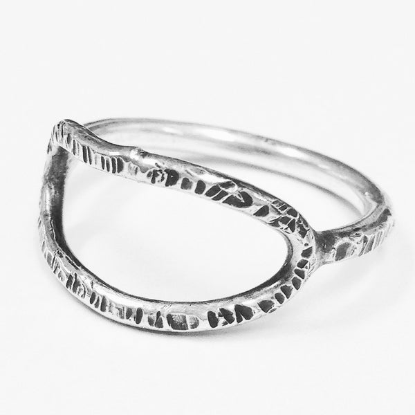 Hammered Circle Ring