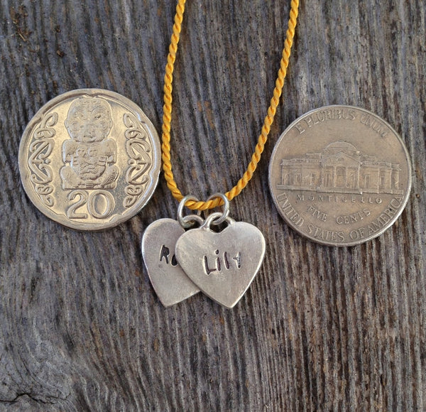 mini custom hand print necklace