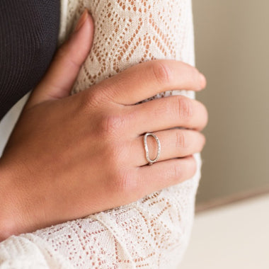 Hammered Circle Ring