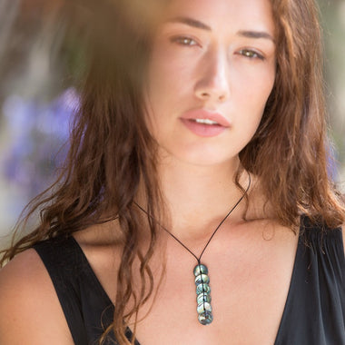 Paua Disc Drop Necklace