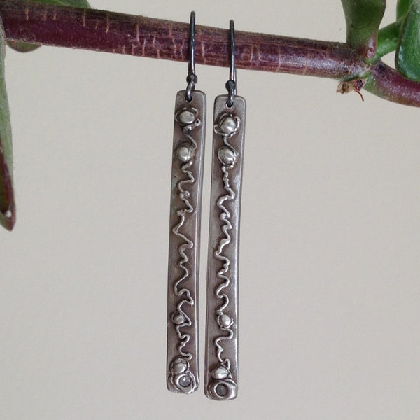 zen drop earrings with diamonds